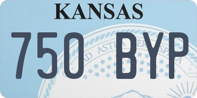 KS license plate 750BYP