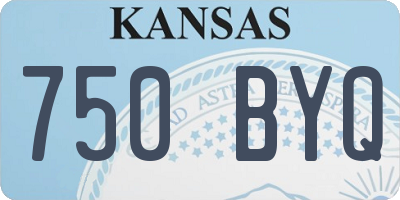 KS license plate 750BYQ