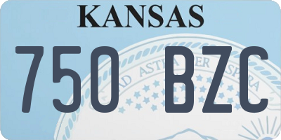 KS license plate 750BZC