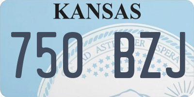 KS license plate 750BZJ