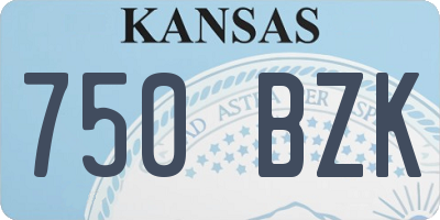 KS license plate 750BZK