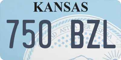 KS license plate 750BZL