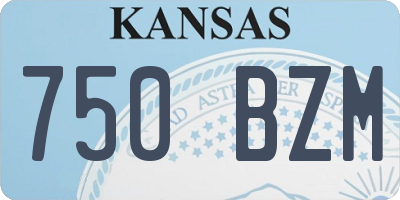 KS license plate 750BZM