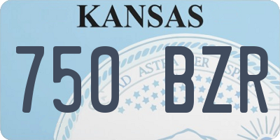 KS license plate 750BZR