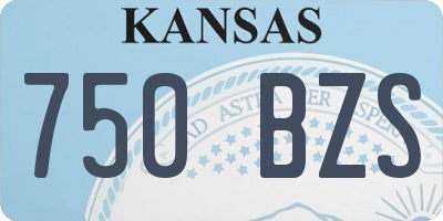 KS license plate 750BZS