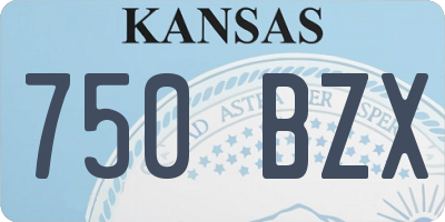 KS license plate 750BZX