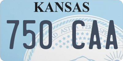 KS license plate 750CAA
