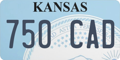 KS license plate 750CAD