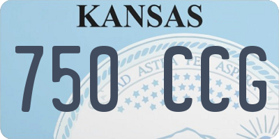 KS license plate 750CCG
