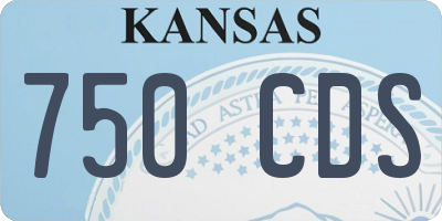 KS license plate 750CDS