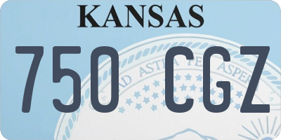 KS license plate 750CGZ