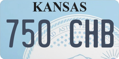KS license plate 750CHB