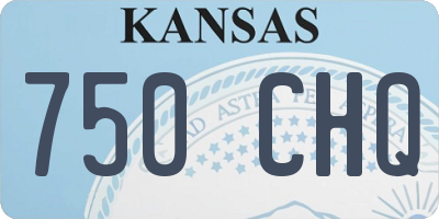 KS license plate 750CHQ