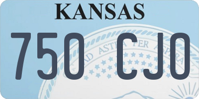 KS license plate 750CJO