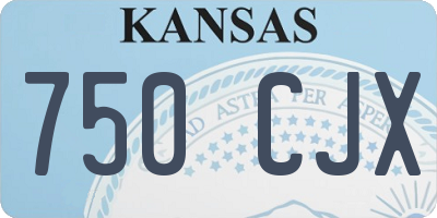 KS license plate 750CJX