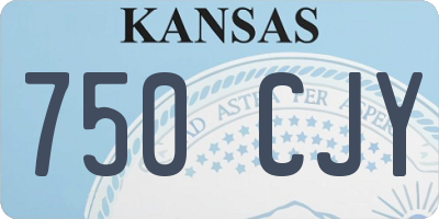 KS license plate 750CJY