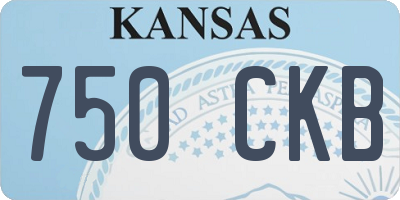 KS license plate 750CKB
