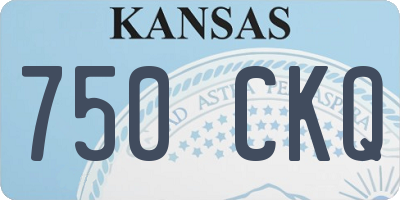 KS license plate 750CKQ