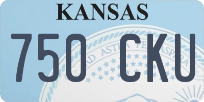 KS license plate 750CKU