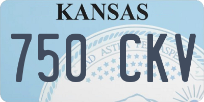 KS license plate 750CKV