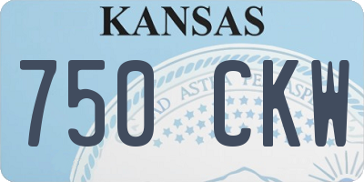 KS license plate 750CKW