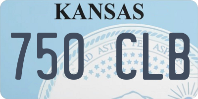 KS license plate 750CLB