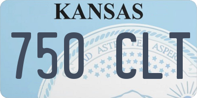 KS license plate 750CLT