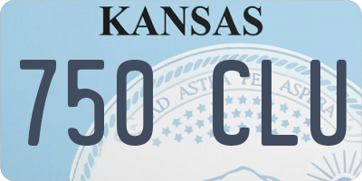 KS license plate 750CLU