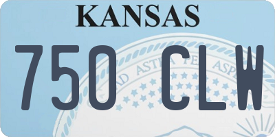 KS license plate 750CLW