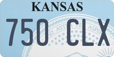KS license plate 750CLX