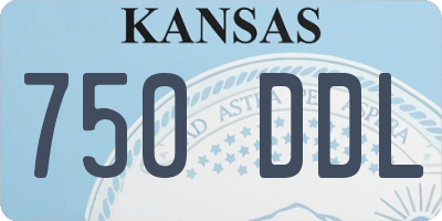 KS license plate 750DDL