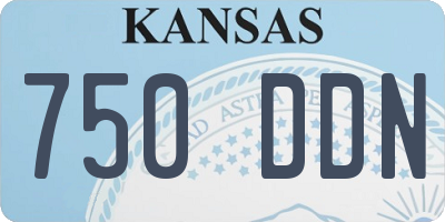 KS license plate 750DDN