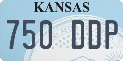 KS license plate 750DDP