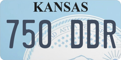 KS license plate 750DDR