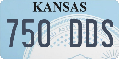 KS license plate 750DDS