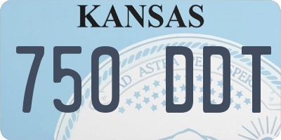 KS license plate 750DDT