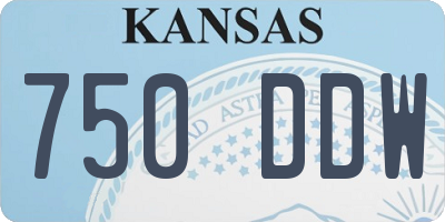 KS license plate 750DDW