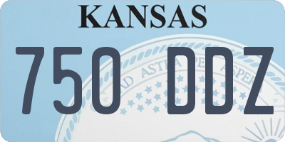 KS license plate 750DDZ