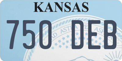 KS license plate 750DEB