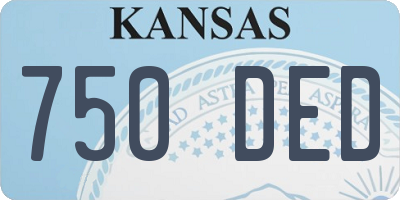 KS license plate 750DED