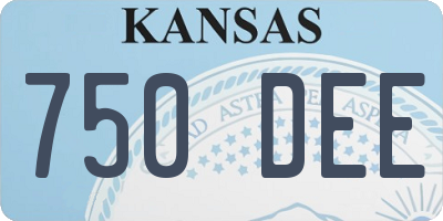 KS license plate 750DEE