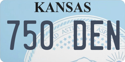 KS license plate 750DEN