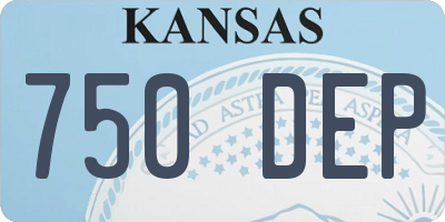 KS license plate 750DEP