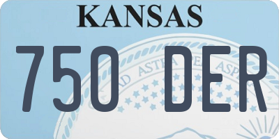 KS license plate 750DER