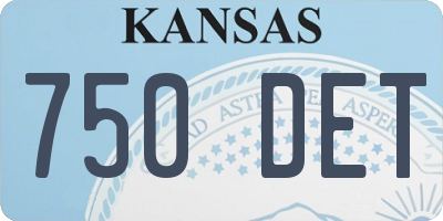 KS license plate 750DET