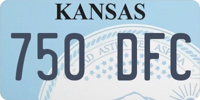 KS license plate 750DFC