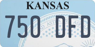KS license plate 750DFD