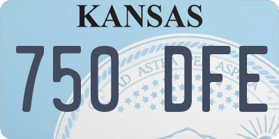 KS license plate 750DFE