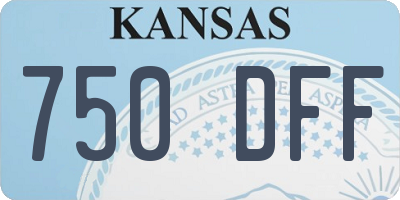 KS license plate 750DFF