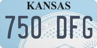 KS license plate 750DFG